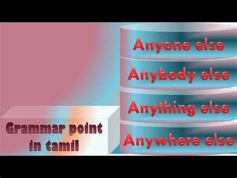 anybody else meaning in tamil with example
