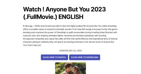 anyone but you 2023 fullmovie daily