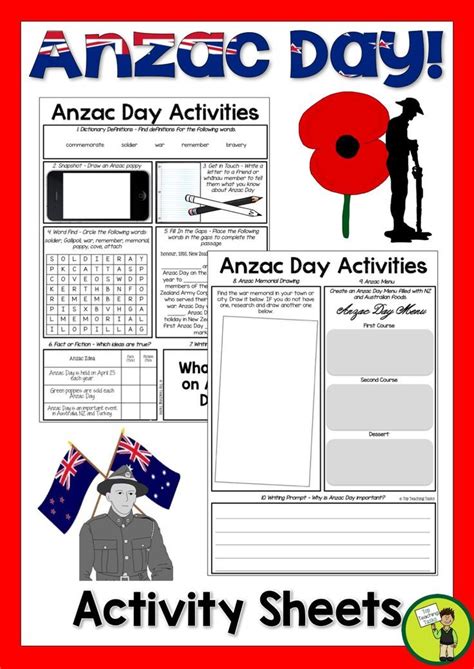 anzac day commemoration for kids