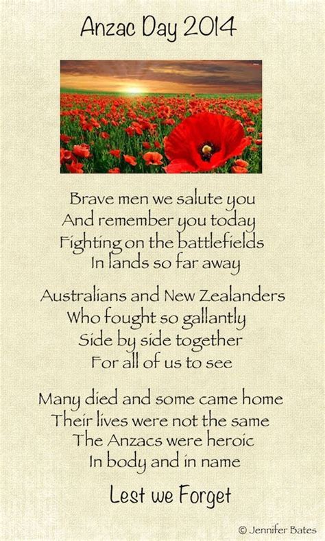 anzac day poems and quotes