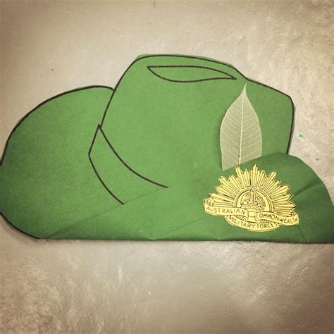 anzac day slouch hat craft