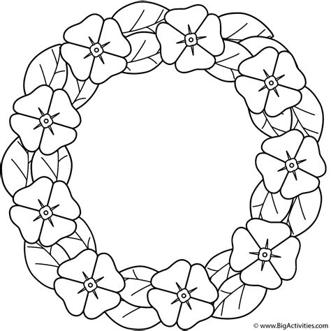 anzac day wreath colouring in sheet