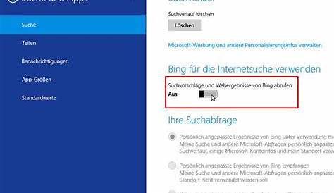 Bing-Suche von Windows 8.1 abschalten – schieb.de