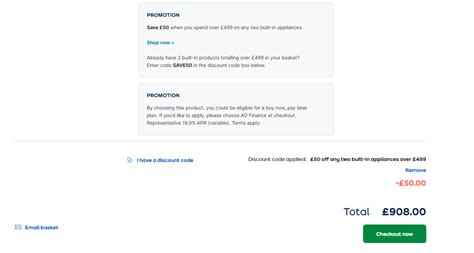 Ao Discount Code Working