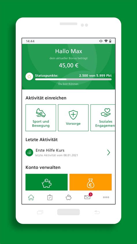 Die App FitMit AOK stellt ein digitales Bonusheft bereit