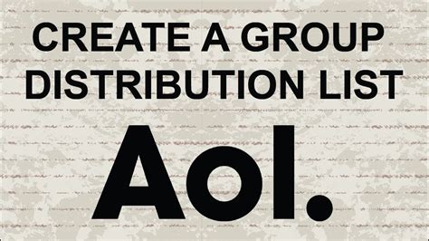 aol group email list