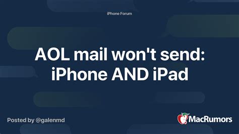 Aol Mail Won T Load On Iphone