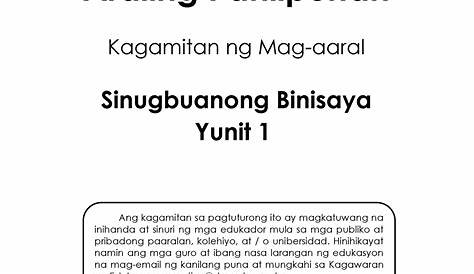 Edukasyong Pangkatawan at Pangkalusugan 4 Yunit III Kagamitan ng Mag