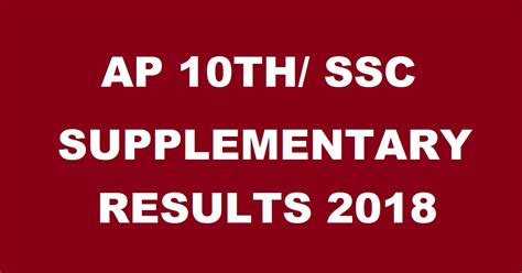 ap ssc supplementary results 2018