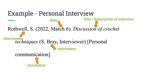 apa 7 format for personal interview