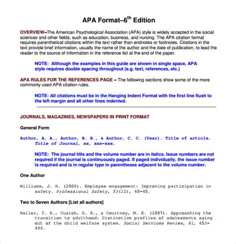 apa citation format example pdf