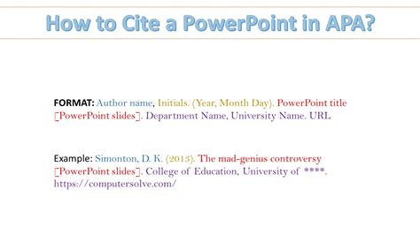 apa citation format for powerpoint slides