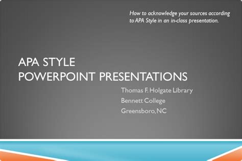 apa format example powerpoint