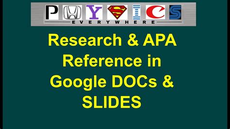 apa format for google slides