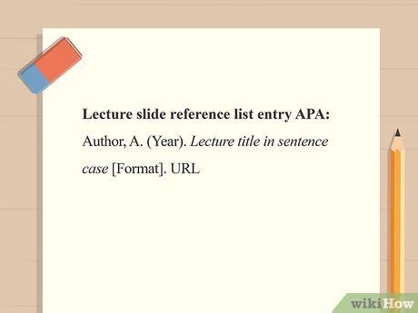 apa format for lecture slides