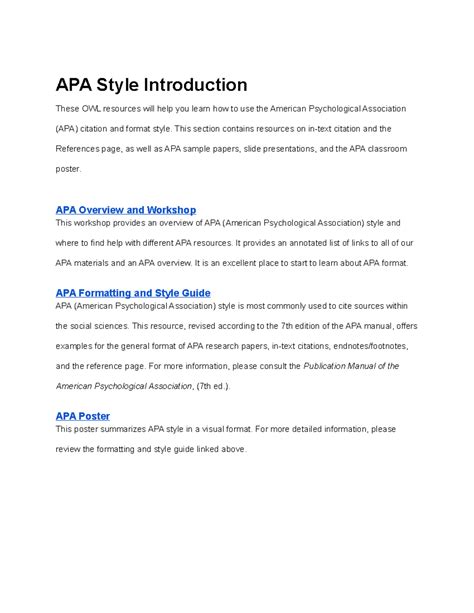 apa format intro example