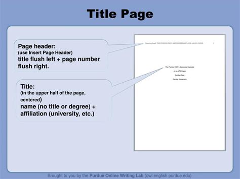 apa format presentation page