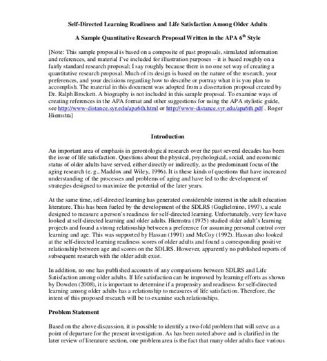apa guidelines for research proposal