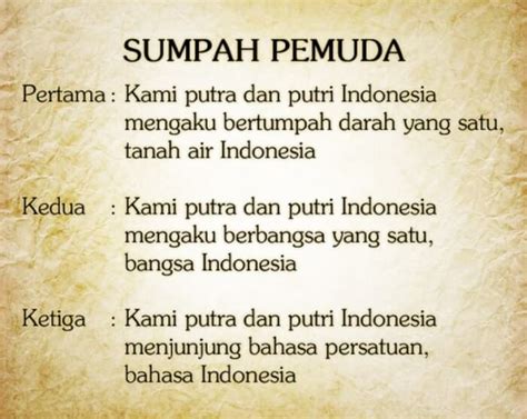 apa isi sumpah pemuda