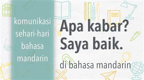 apa kabar bahasa cina