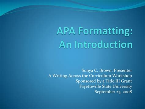 apa style presentation example