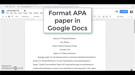 How to Use APA Format in Google Docs