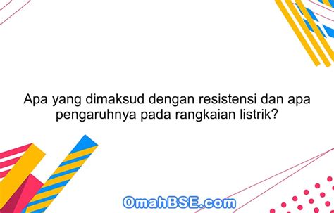 apa yang dimaksud dengan resistensi