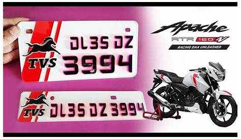 Apache 160 Number Plate Design