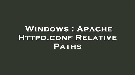 apache show relative path in browser