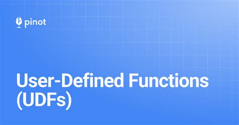 Apache User Defined Functions