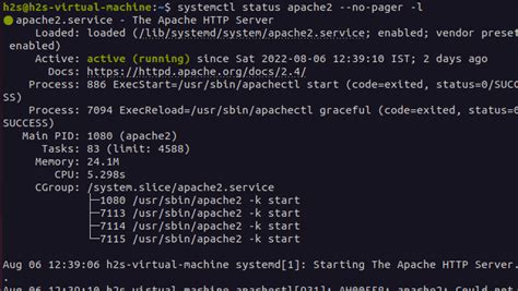 apache web server system requirements linux
