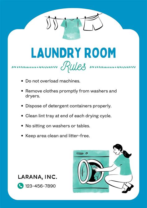 Apartment Complex Laundry Room Rules
