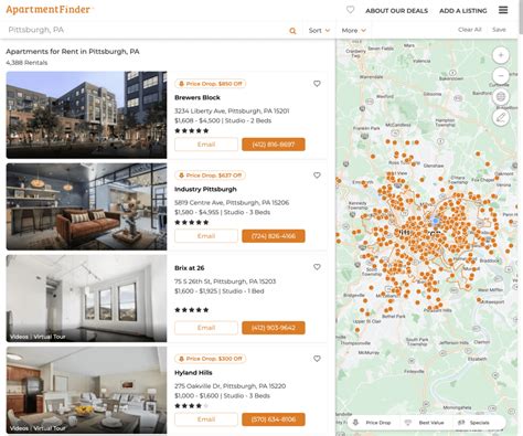Apartment Search Features