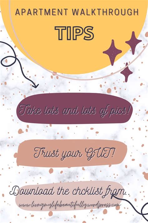 Apartment Walkthrough Tips