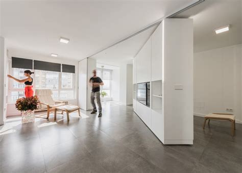 Minimalist Apartment With A Rotating Wall DigsDigs