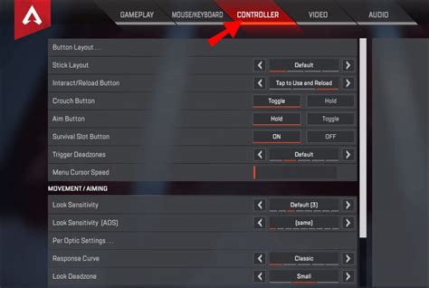 apex settings for better aim ps5