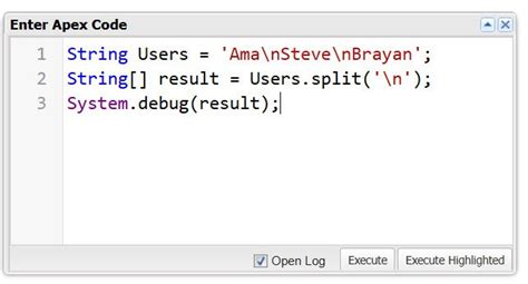 Apex String Line Break