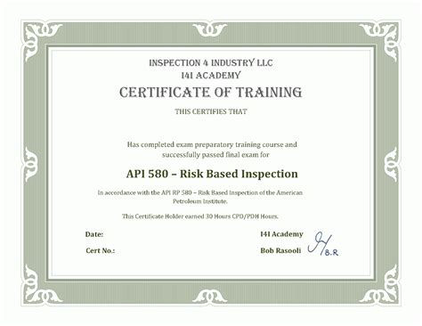 api 580 certification