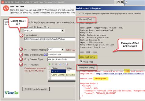 api bad request status code