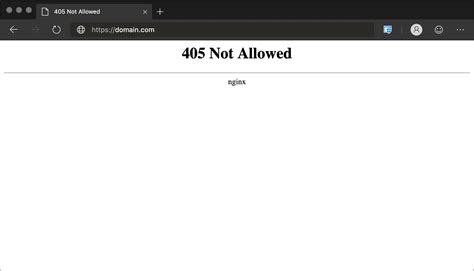 api call method not allowed