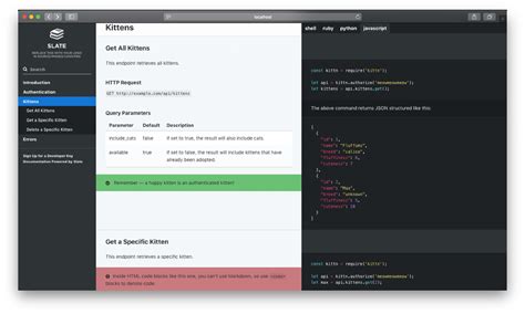 api documentation example github