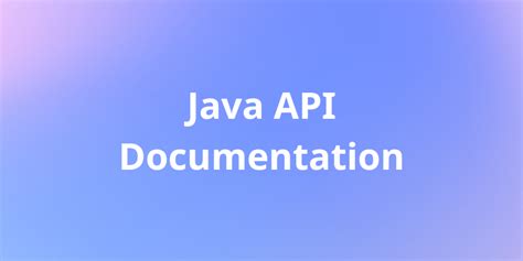 api documentation java 23
