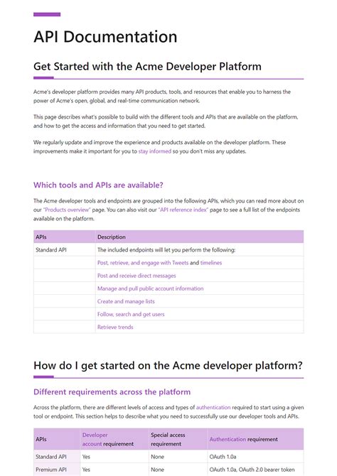api endpoint documentation template