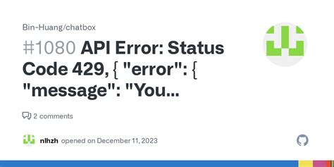 api error code 429