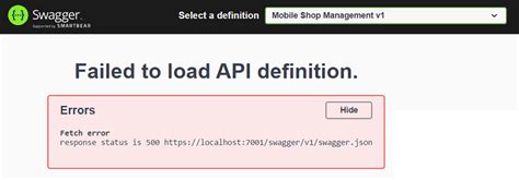 api failed with response status