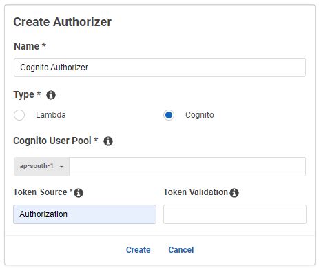 api gateway cognito authorizer token source