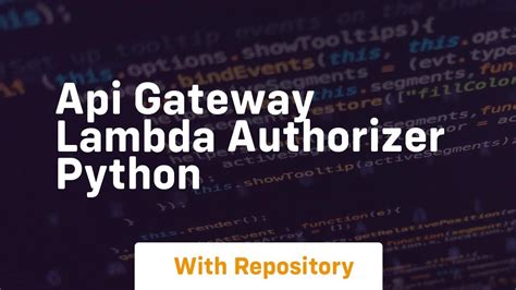 api gateway lambda authorizer python example