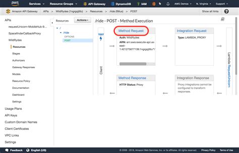 api gateway method settings
