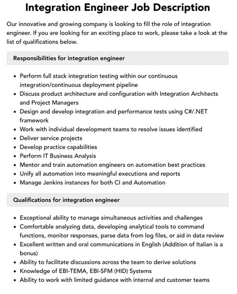 api integration engineer job description