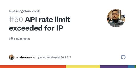 api rate limit exceeded for ip github